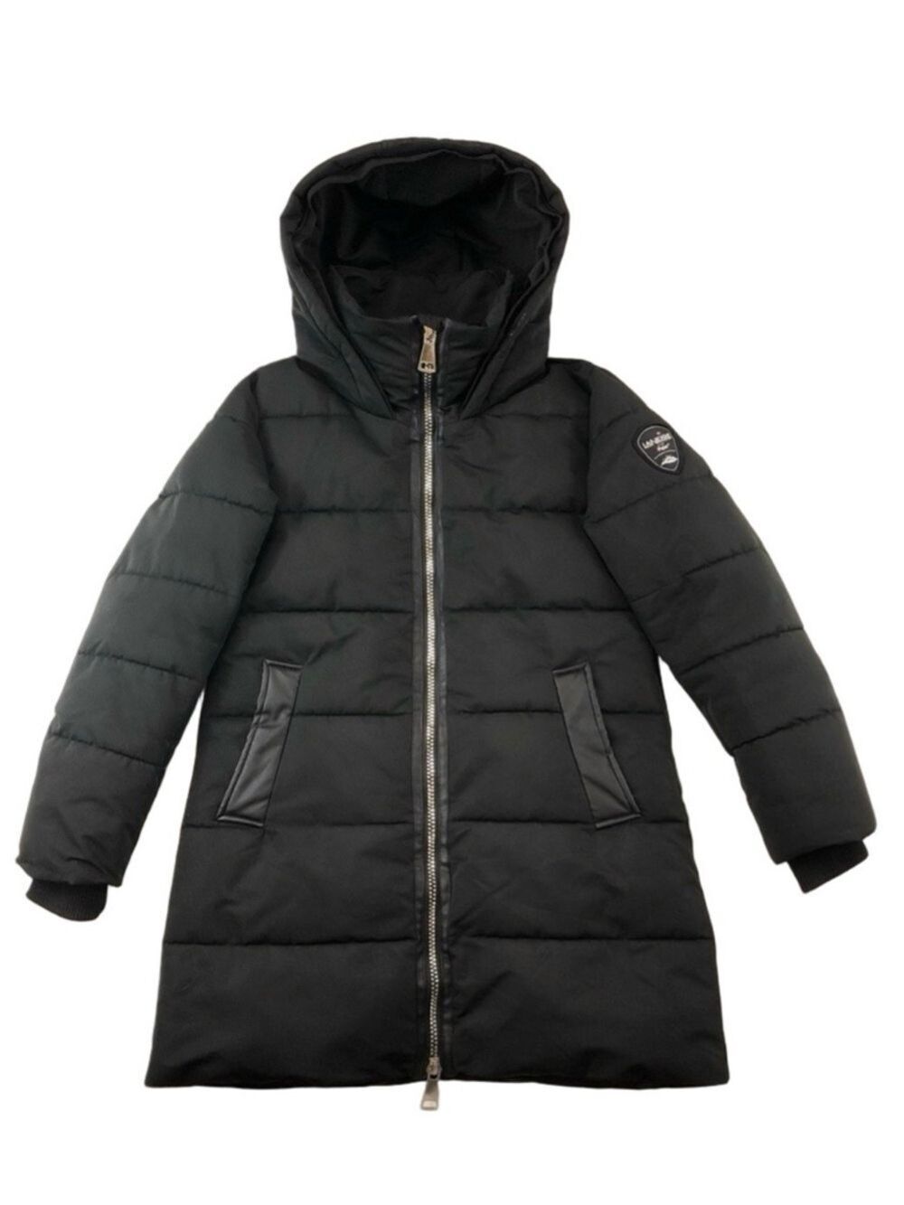 Pajar Laniege black hooded winter quilted snow parka Small womens coat
